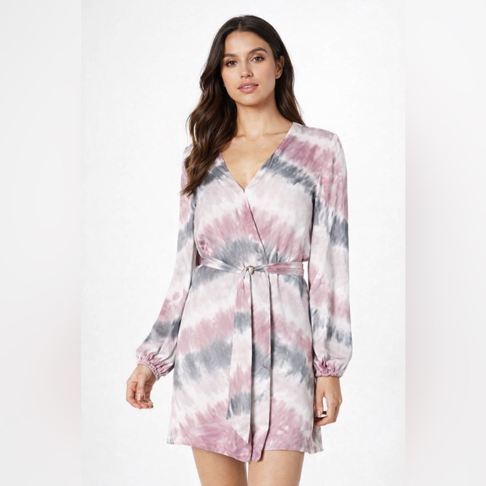 ✨ Young Fabulous & Broke Tie-Dye Wrap Dress – Size Medium ✨